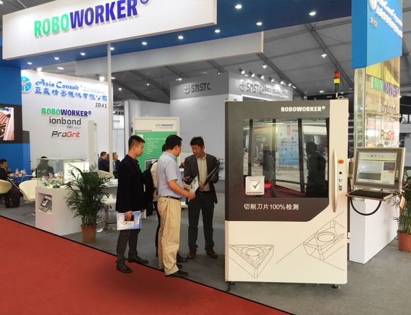 ROBOWORKER booth at DMP 2018 in Dongguan, China