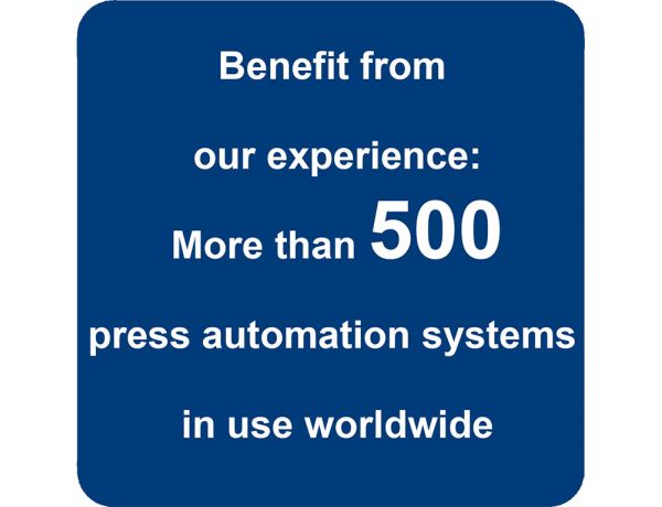 ROBOWORKER has the experience of more than 500 press automation systems in use worldwide