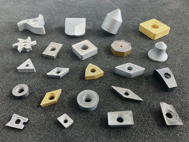 Examples for coated and uncoated carbide parts