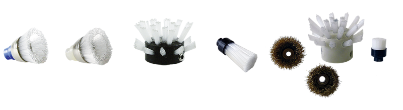 Selection of brush options for ROBOWORKER punch cleaners
