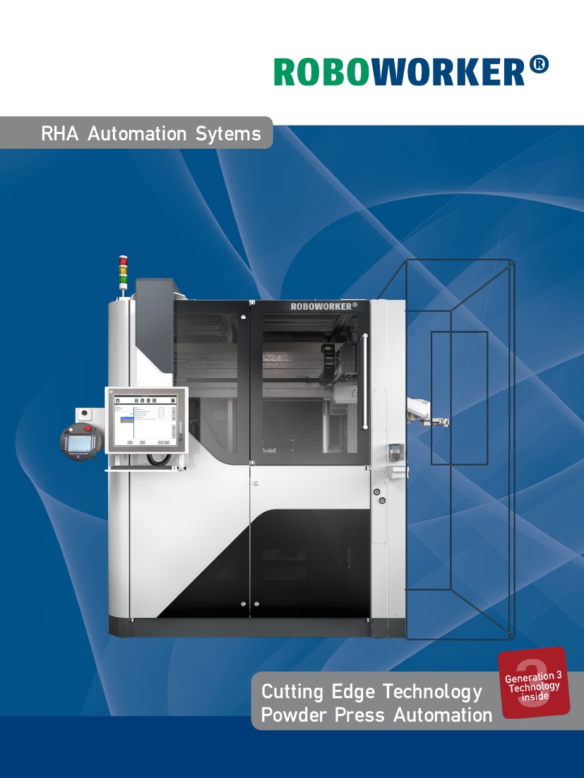 Cover of brochure about RHA automation systems by ROBOWORKER